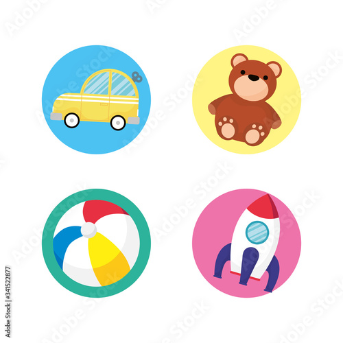 bundle of toys set icons