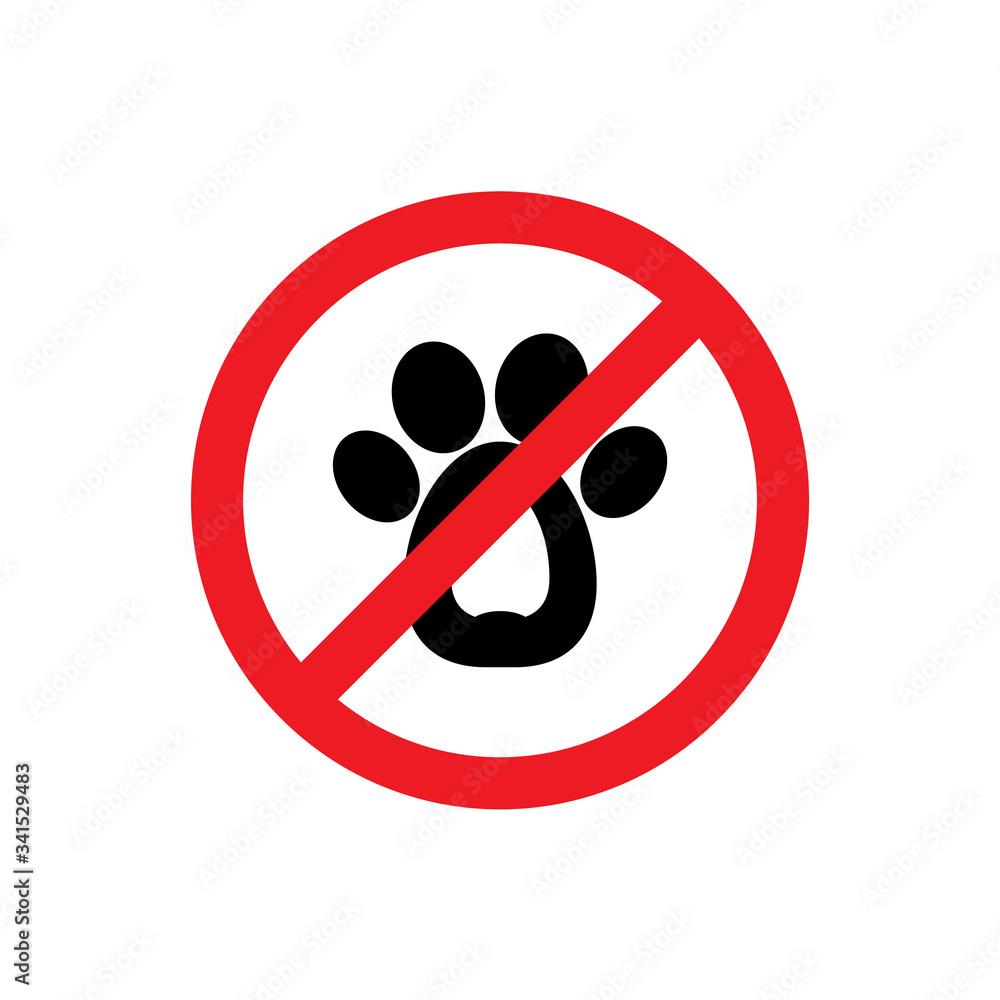 No pet sign. Vector illustration No pet sign. Vector illustration
