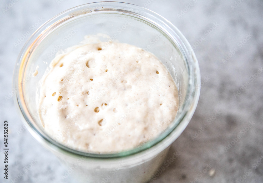 Jar of sourdough Jar of sourdough