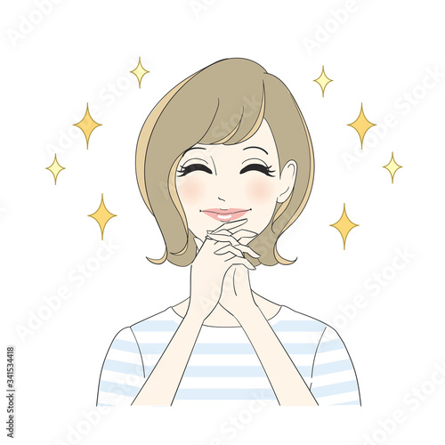 嬉しい女性