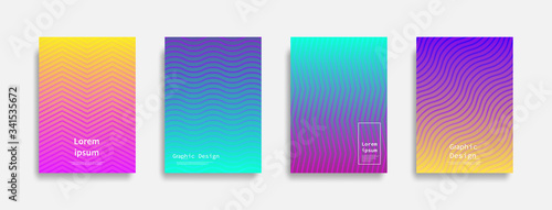 Minimal covers design. Colorful line design. Future geometric patterns. Eps10 vector.