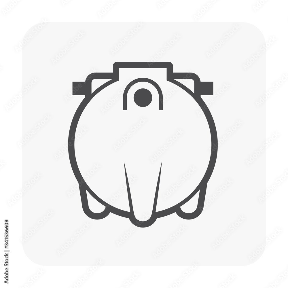Septic tank vector icon. That sanitation equipment part of drainage system for installation or construction in underground for sewage or wastewater treatment by bacteria for home toilet and bathroom. Septic tank vector icon. That sanitation equipment part of drainage system for installation or construction in underground for sewage or wastewater treatment by bacteria for home toilet and bathroom.