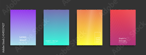 Wallpaper Mural Minimal covers design. Colorful line design. Future geometric patterns. Eps10 vector. Torontodigital.ca