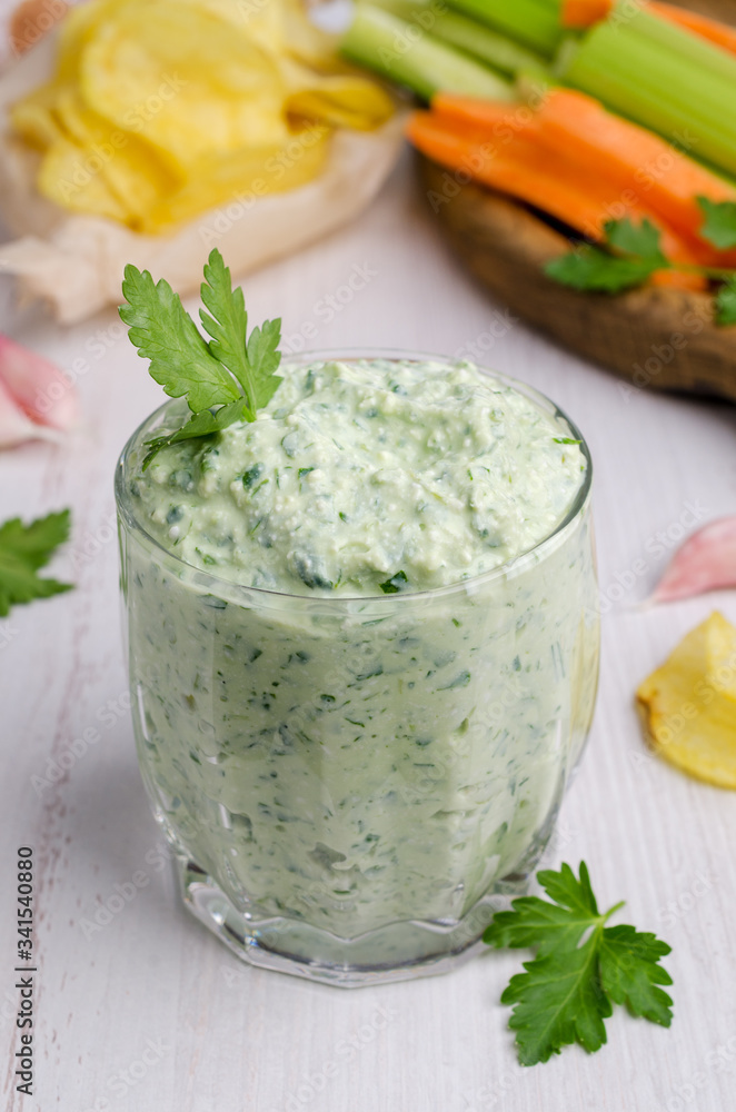 Curd cheese sauce with herbs Curd cheese sauce with herbs
