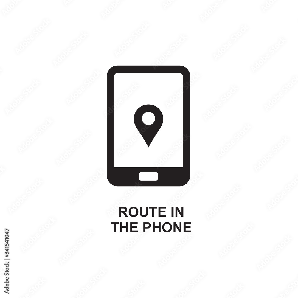 ROUTE IN THE PHONE ICON , GPS ICON ROUTE IN THE PHONE ICON , GPS ICON