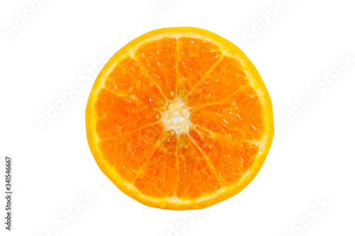 orange slice  clipping path  isolated on white background 