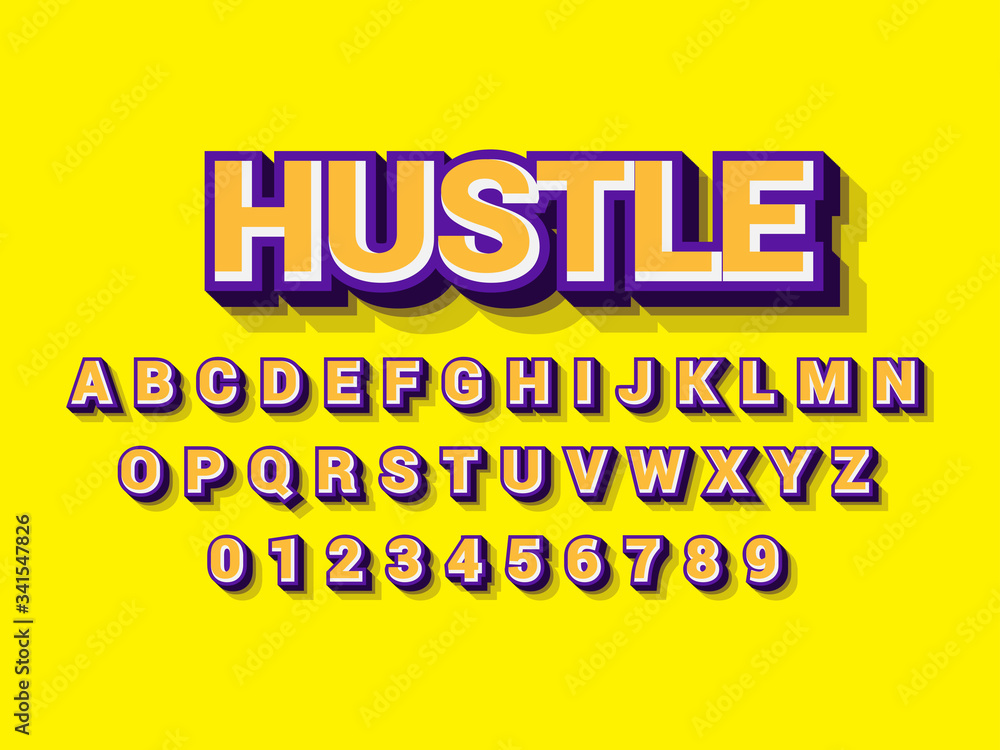 modern styled 3D trendy font and alphabet for poster, sticker modern styled 3D trendy font and alphabet for poster, sticker