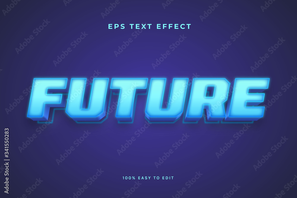 Blue Light Future Text Effect