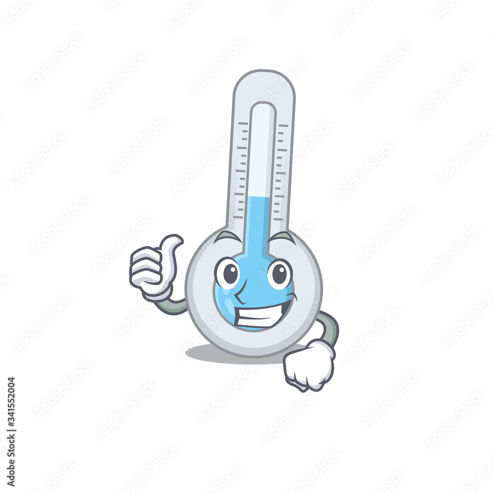Cold thermometer cartoon character design making OK gesture Stock Vector |  Adobe Stock