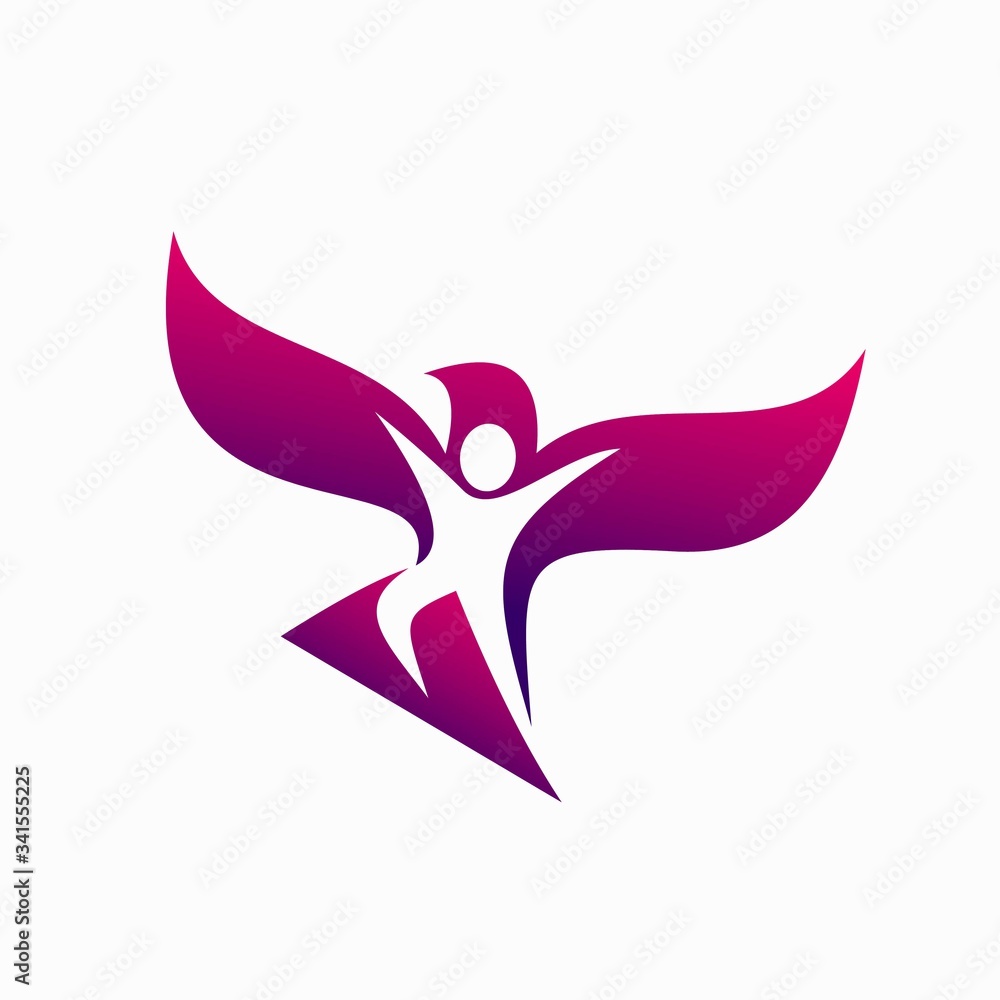 happy people logo, heaven vector logo happy people logo, heaven vector logo