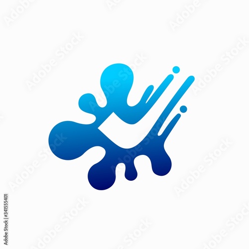 checkmark vector logo  splash vector logo