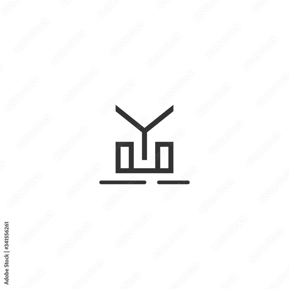 logo letter U and Y with a unique design logo letter U and Y with a unique design