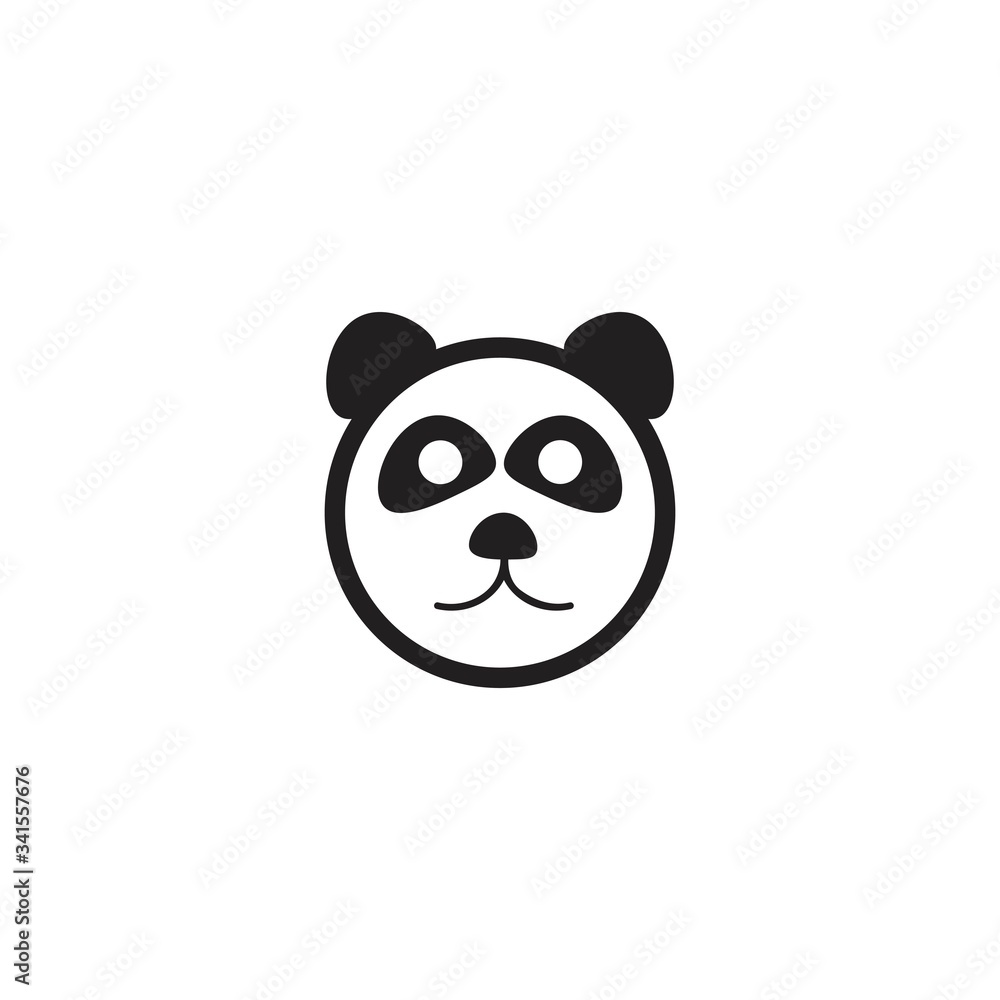 Fototapeta premium panda ilustration logo vector