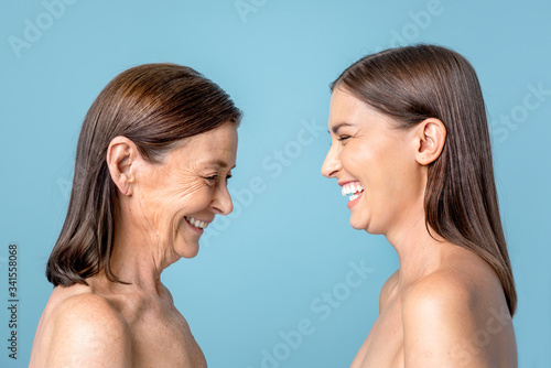 Mother and daughter having fun