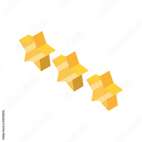 online shopping, rating favourite stars isometric isolated icon