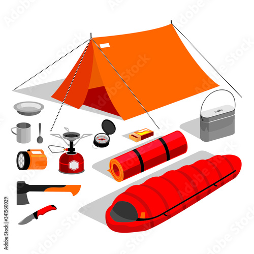 travel kit, necessary things for a hike