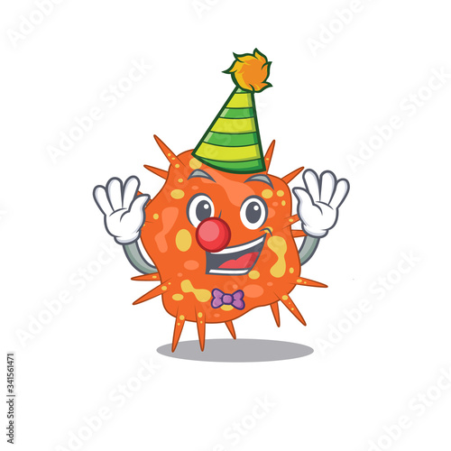 cartoon character design concept of cute clown burkholderia mallei