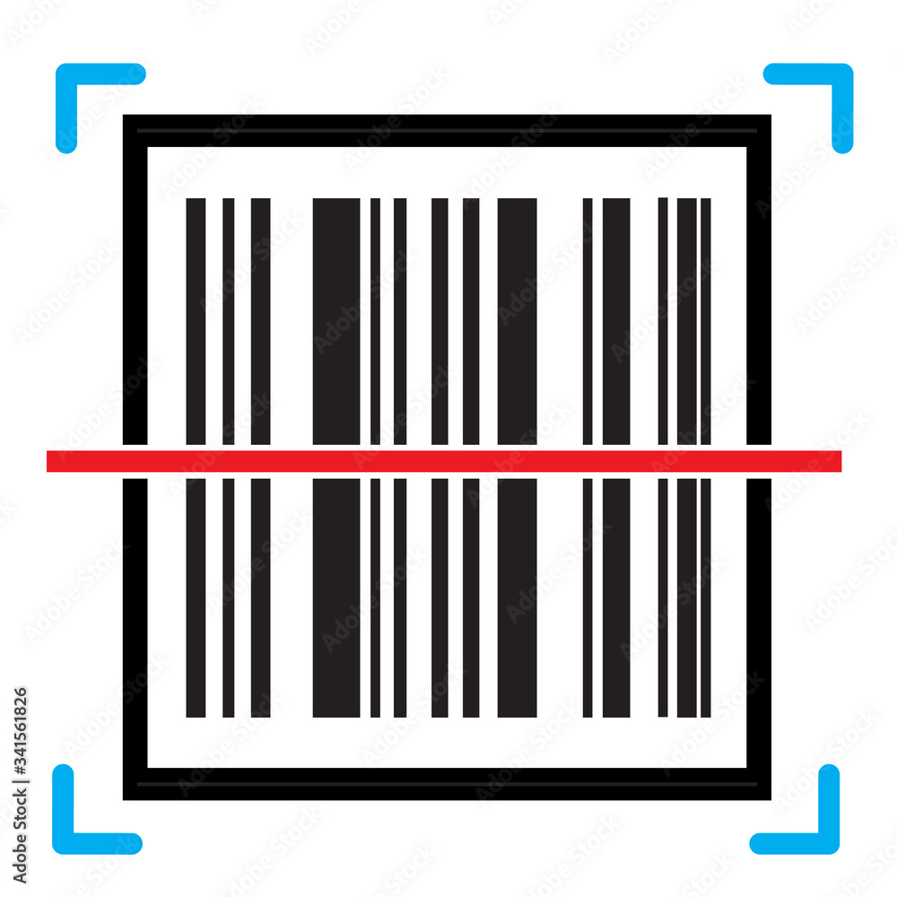 barcode scan icon on white background. flat style. barcode product distribution icon for your web site design, logo, app, UI. business concept barcode. barcode sign.