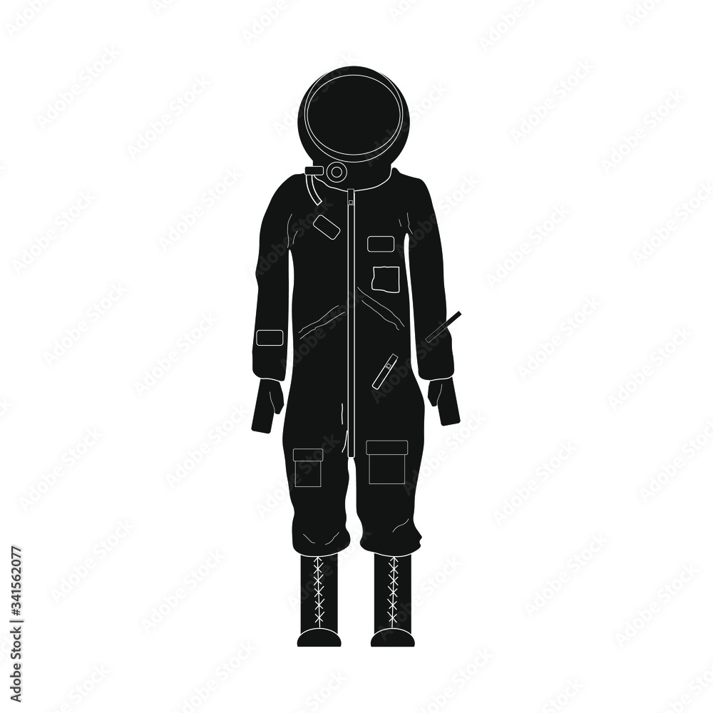 old russian cosmonaut costume. illustration for web and mobile design.