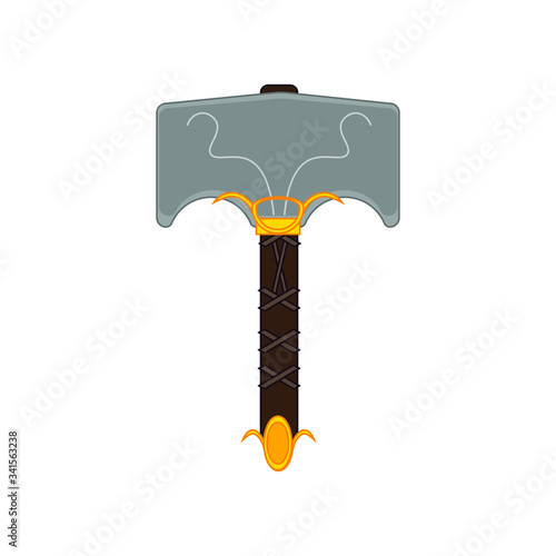 In Norse mythology, Mjolnir is described as one of the most feared weapons in Norse mythology. It belongs to the god Thor