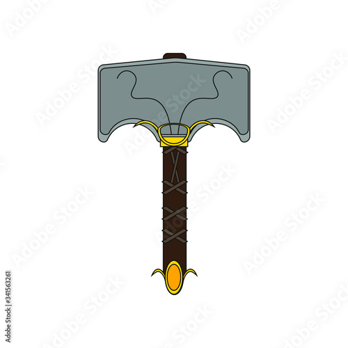 In Norse mythology, Mjolnir is described as one of the most feared weapons in Norse mythology. It belongs to the god Thor