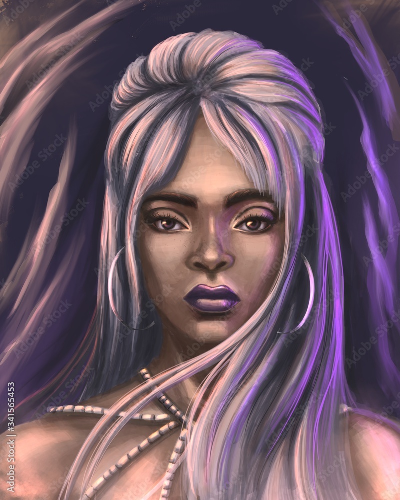 Fantasy beautiful woman digital illustration Fantasy beautiful woman digital illustration