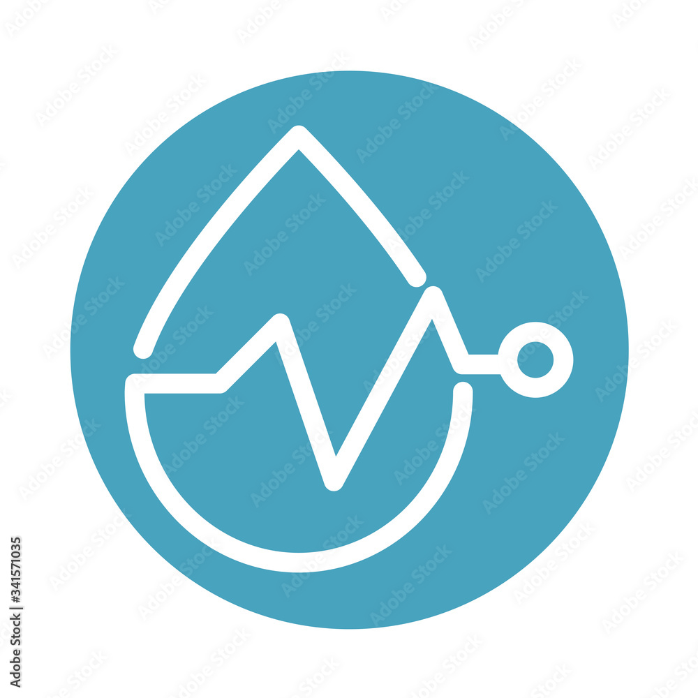 blood drop heart rate medical and health care block style icon blood drop heart rate medical and health care block style icon