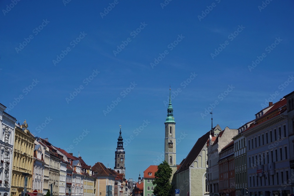 View over the Obermarkt square in the old town of Goerlitz