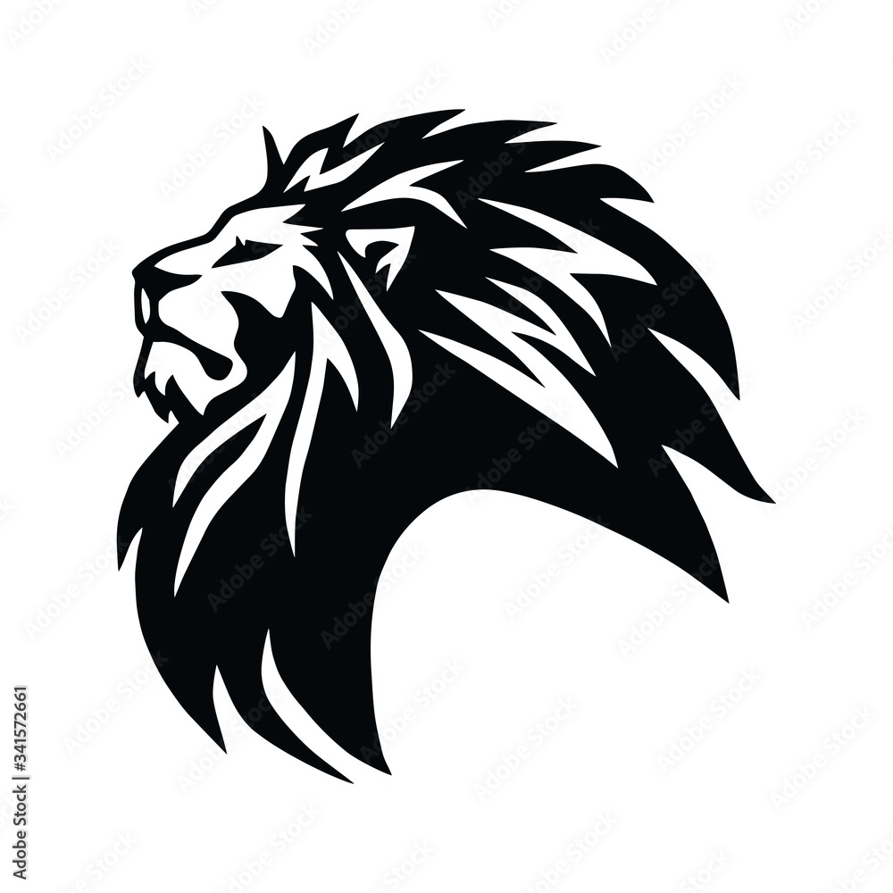 Fototapeta premium Wild Lion Vector Icon Logo Mascot Template