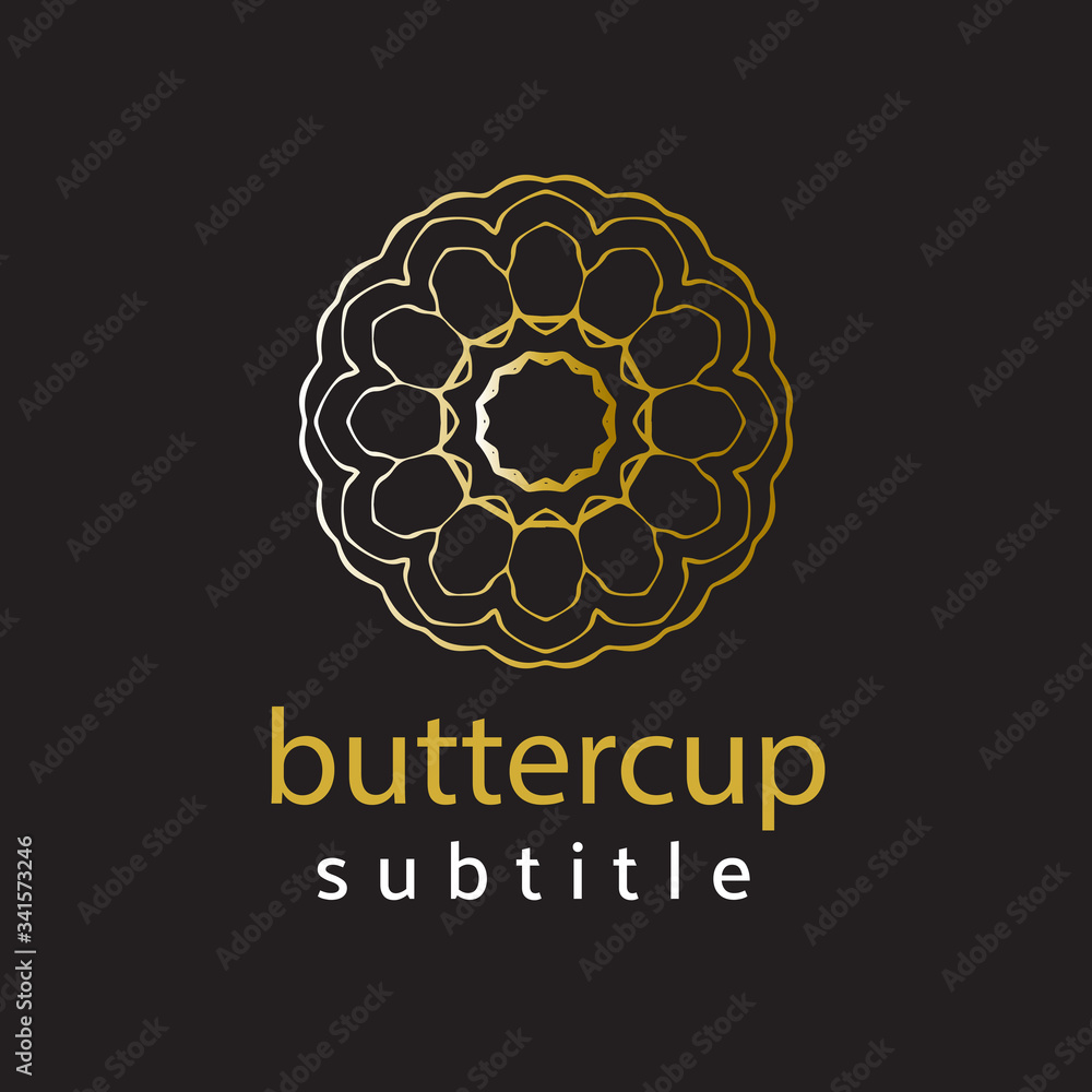Fototapeta premium ornament logo gold and silver