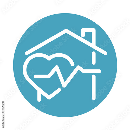home assistance service medical and health care block style icon