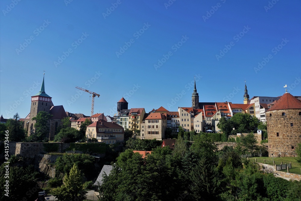 Panoramic view on the Bautzen - the city of towers