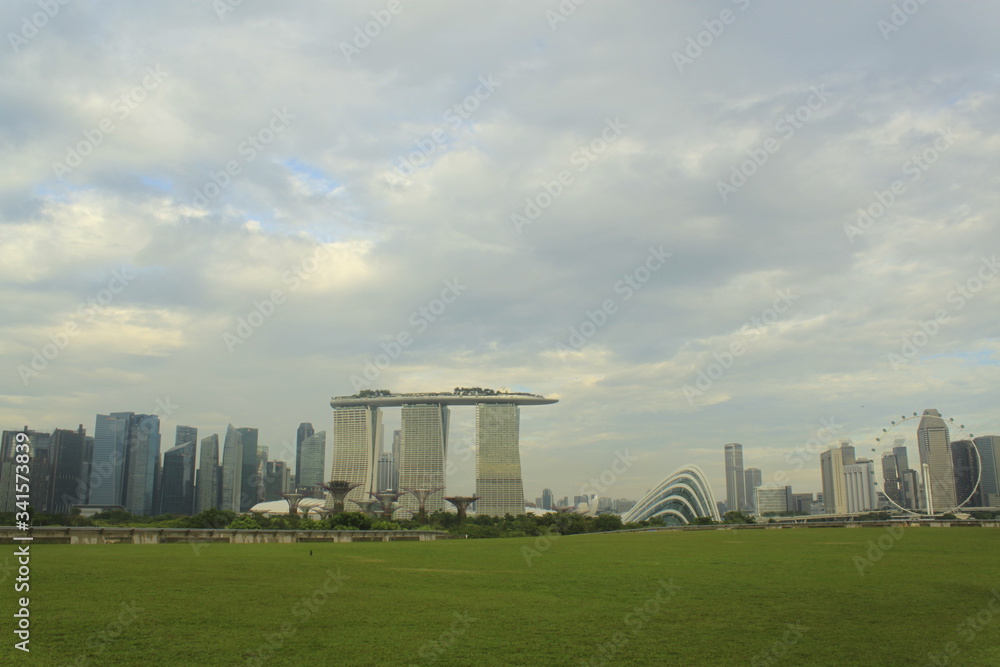 City Skyline Marina Barage Singapore 