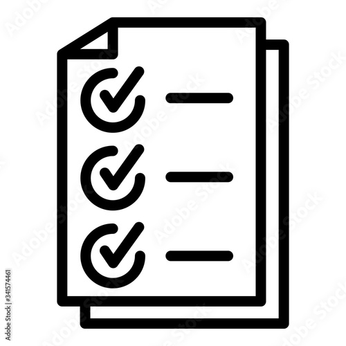 Headhunter checkmark list icon. Outline headhunter checkmark list vector icon for web design isolated on white background