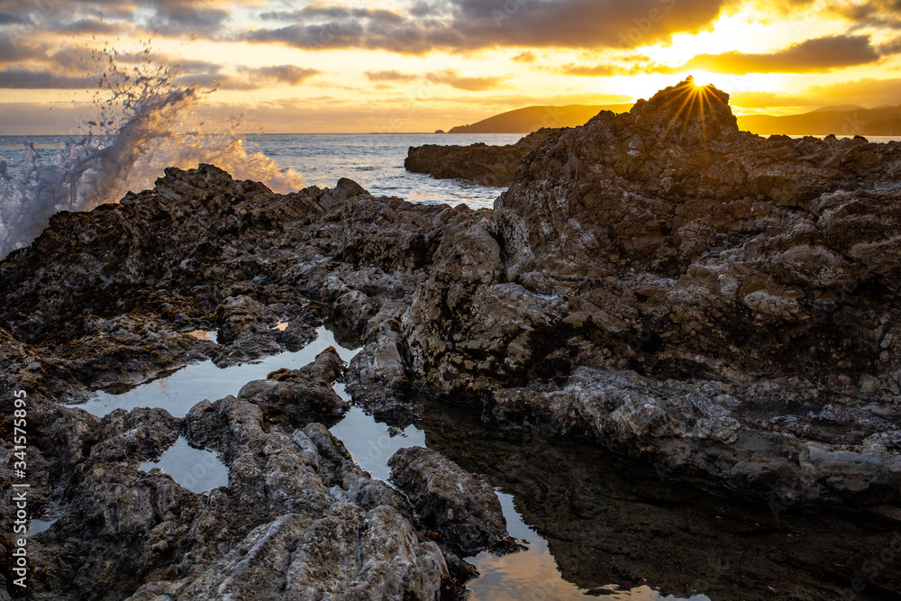Sunset over the tide pools 