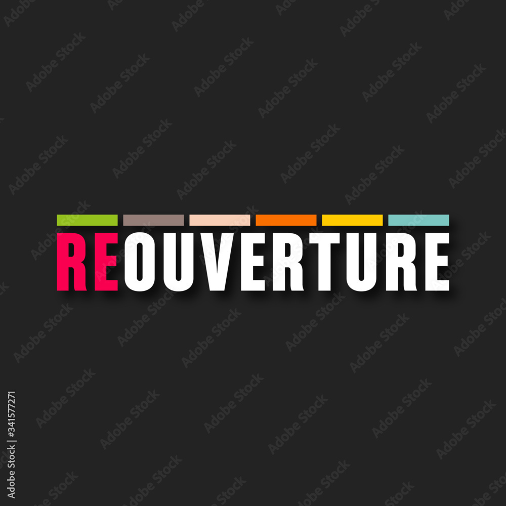 Fototapeta premium réouverture/ ouverture magasin, affiche communication