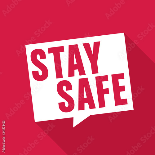 stay safe, speech bubble communication