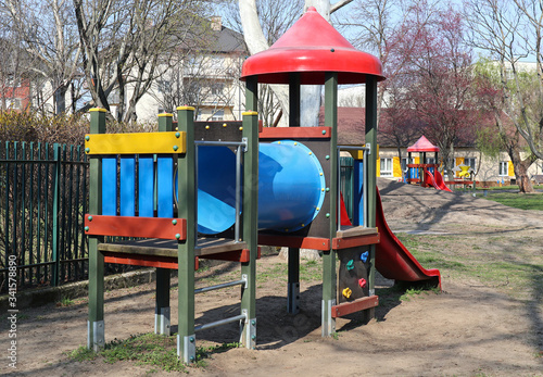 Wallpaper Mural Jungle gym at the backyard of the kindergarten Torontodigital.ca