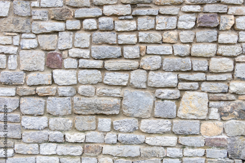 Background of stone wall background in grey color for wall or construction home, building. 