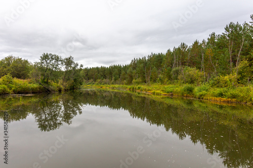 Ay river near Veselovka village. Zlatoust sity, Chelyabinsk region, South Ural, Russia