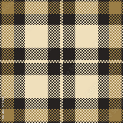Pixel background vector design. Modern seamless pattern plaid. Square texture fabric. Tartan scottish textile. Beauty color madras ornament.