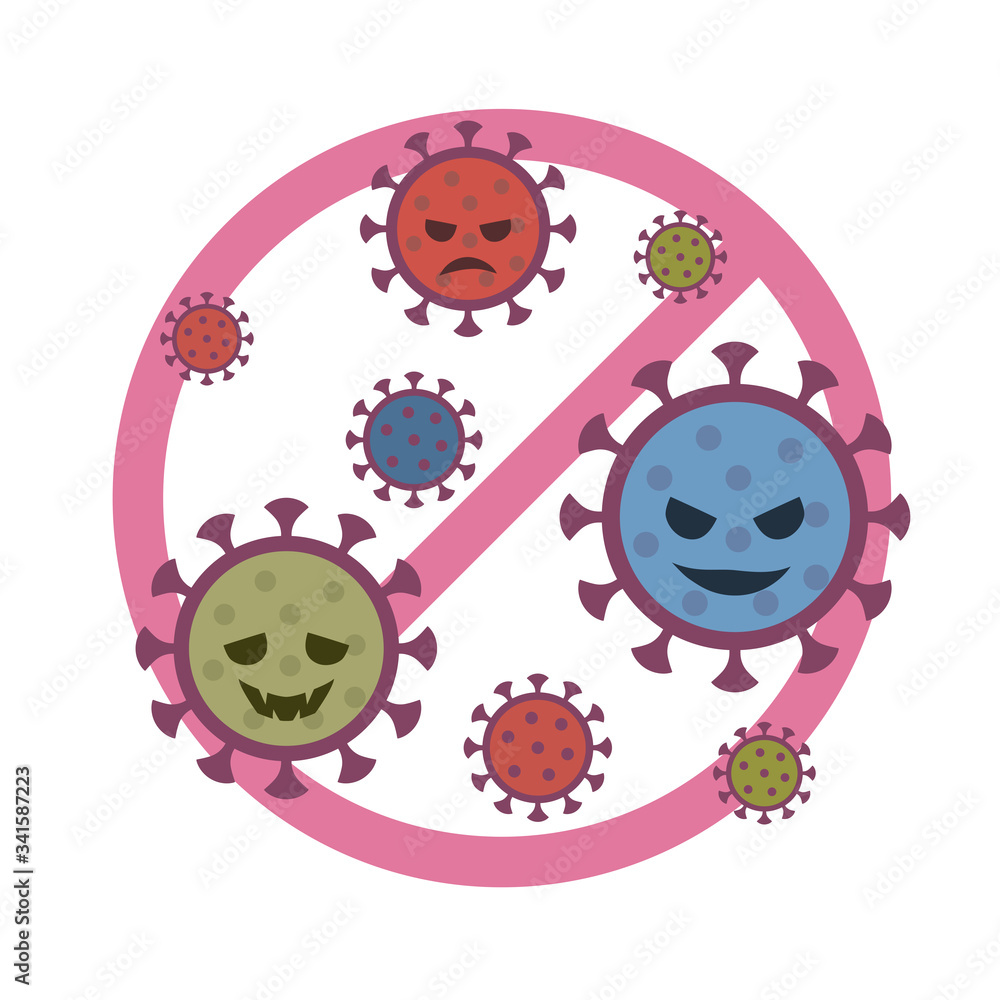 ウイルス 感染 阻止 ストップ Covid 19 コロナ イラスト ベクター Stock Vector Adobe Stock