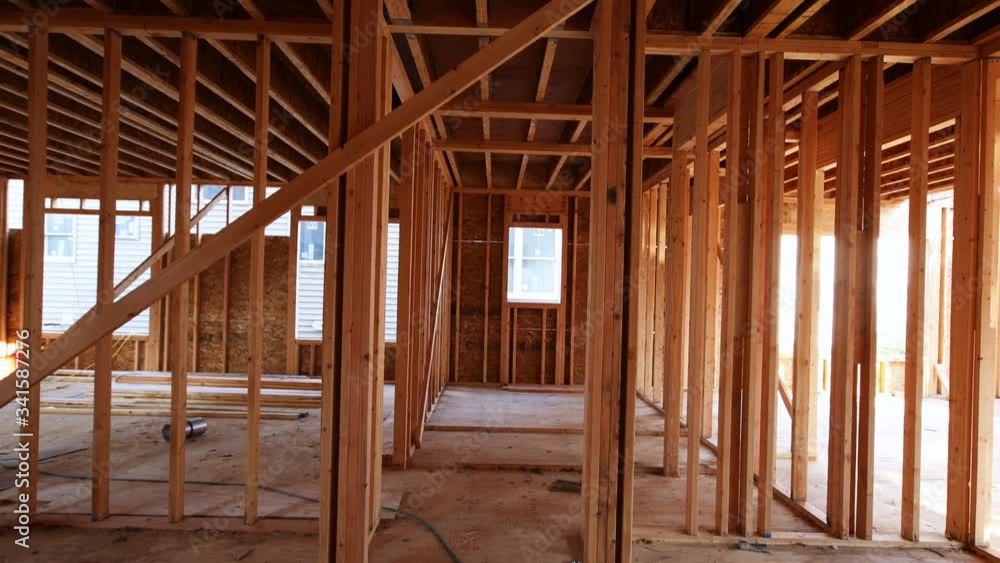 Home Framing unfinished wood building or a house under construction Home Framing unfinished wood building or a house under construction