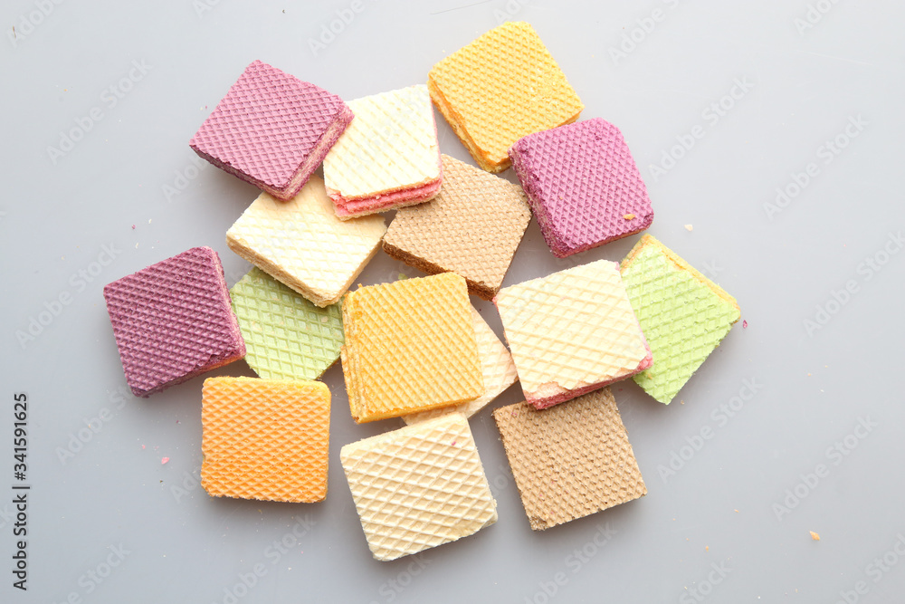 Biscuits on over grey background Biscuits on over grey background