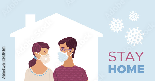 Stay at home to stop spreading pandemic.