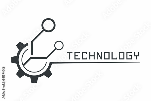 Futuristic technology element. Technological symbol. Tech logo.