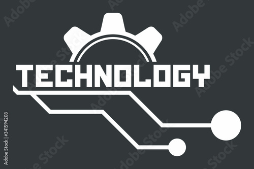 Futuristic technology element. Technological symbol. Tech logo.