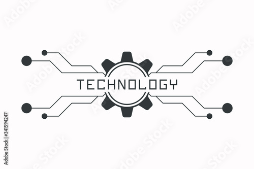 Futuristic technology element. Technological symbol. Tech logo.