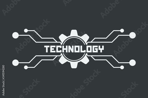 Futuristic technology element. Technological symbol. Tech logo.