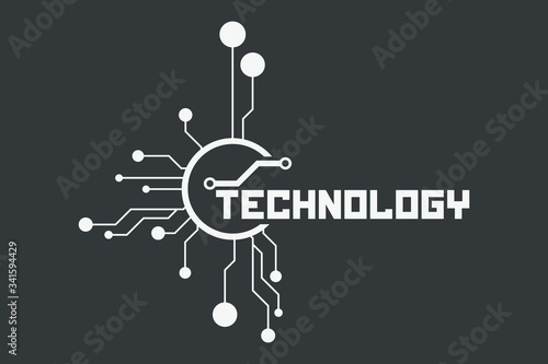 Futuristic technology element. Technological symbol. Tech logo.